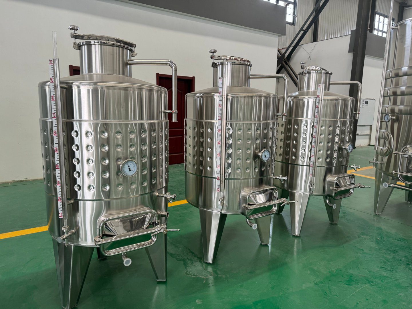 Wine fermentation tanks