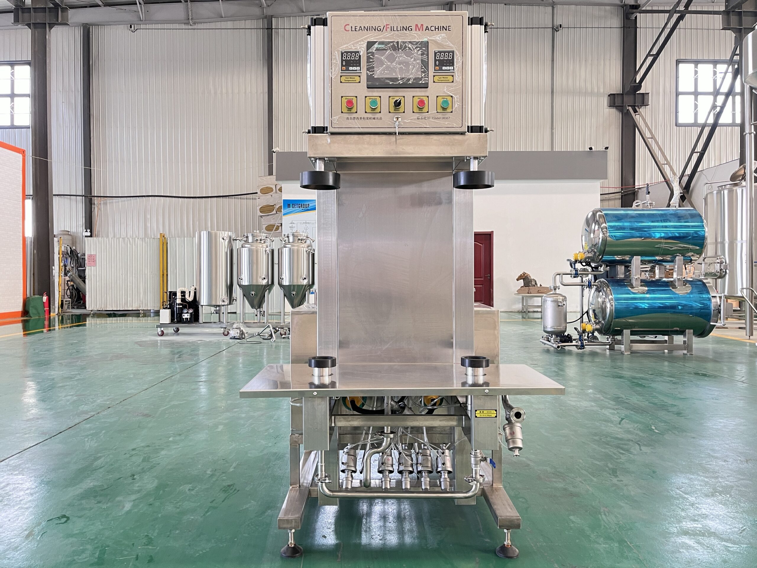 Keg washing and filling machine