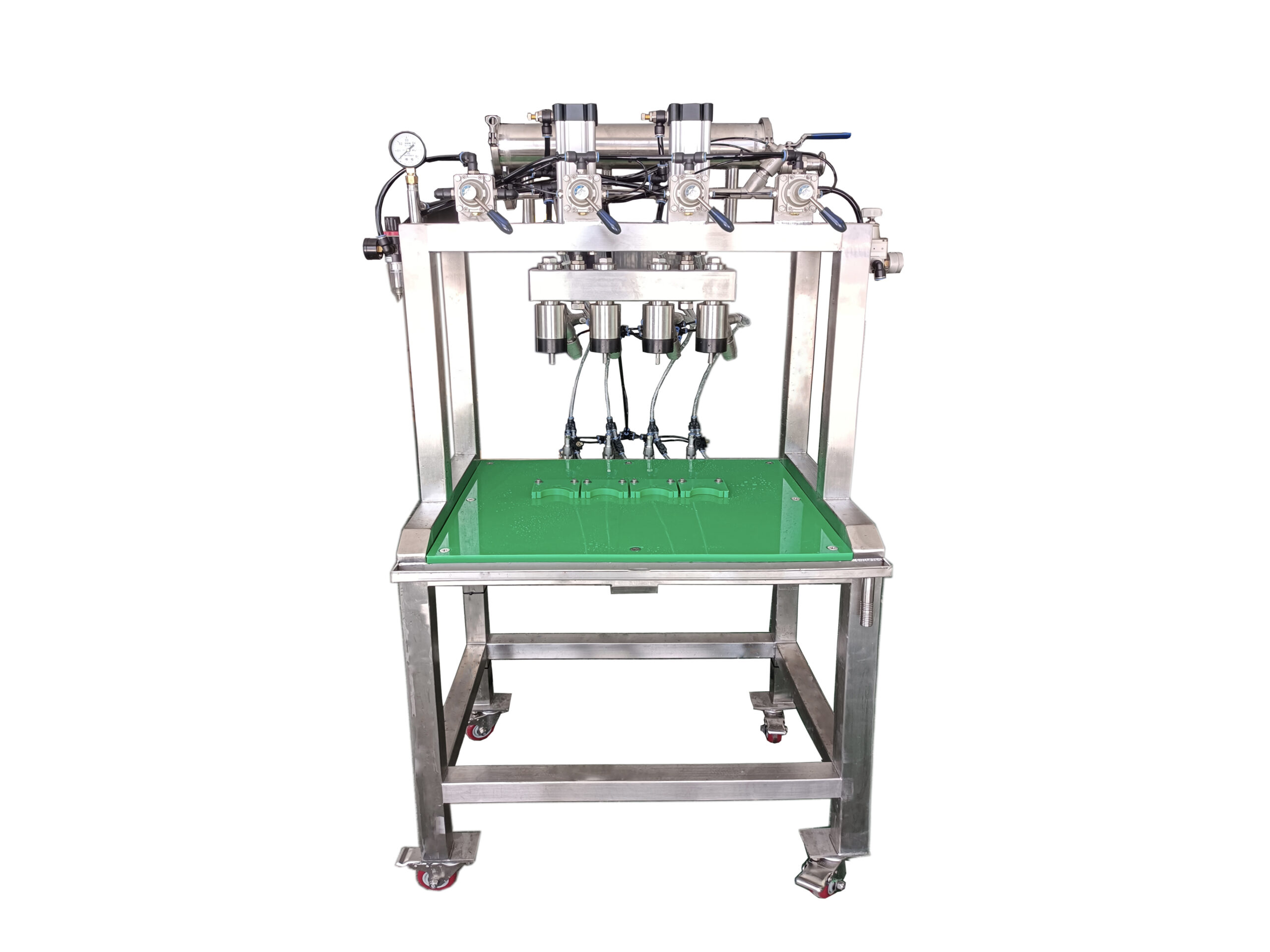 Used 4-Head Manual Bottle Filling and Capping Machine