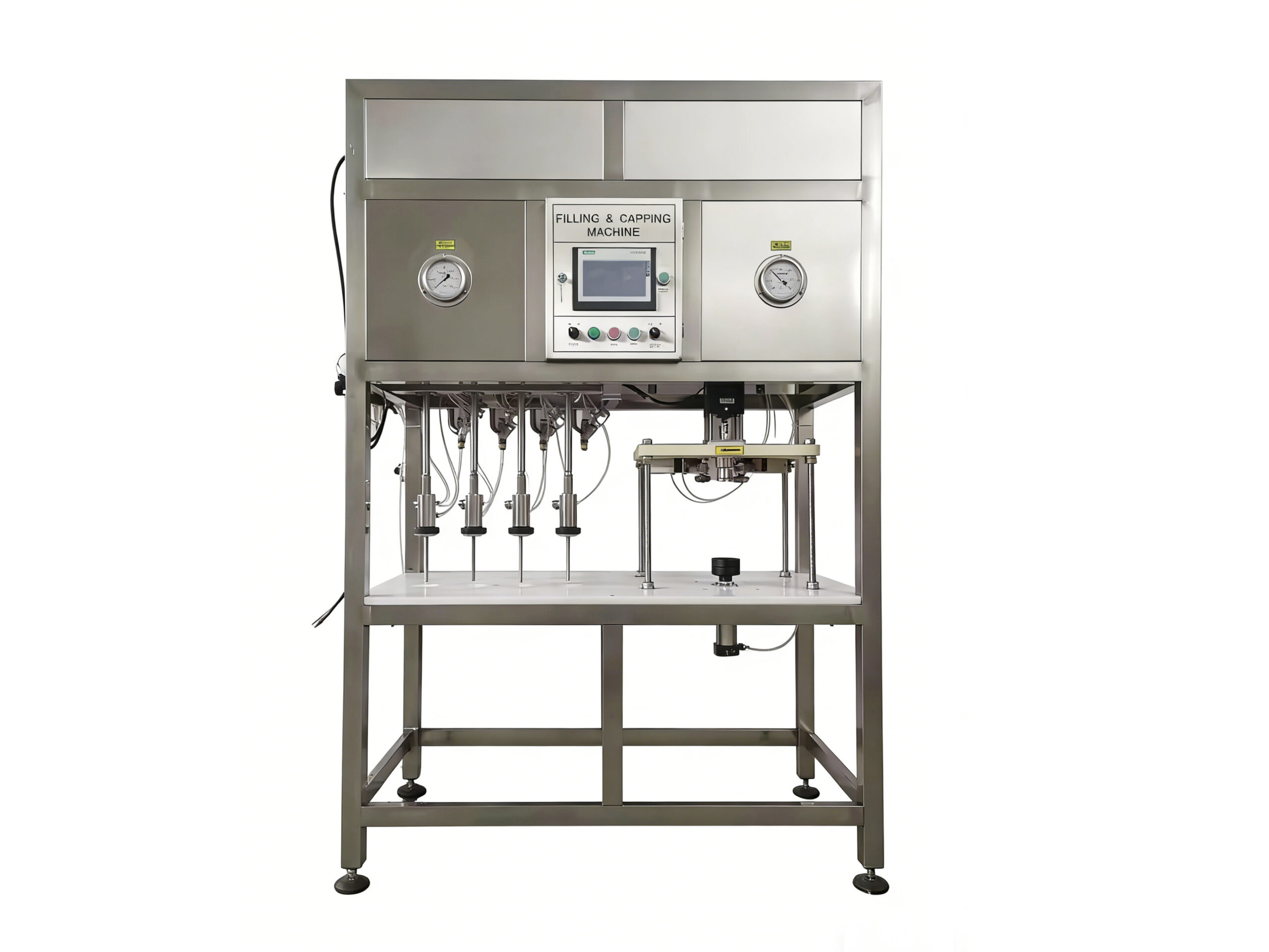 Used 4-head filling and capping machine